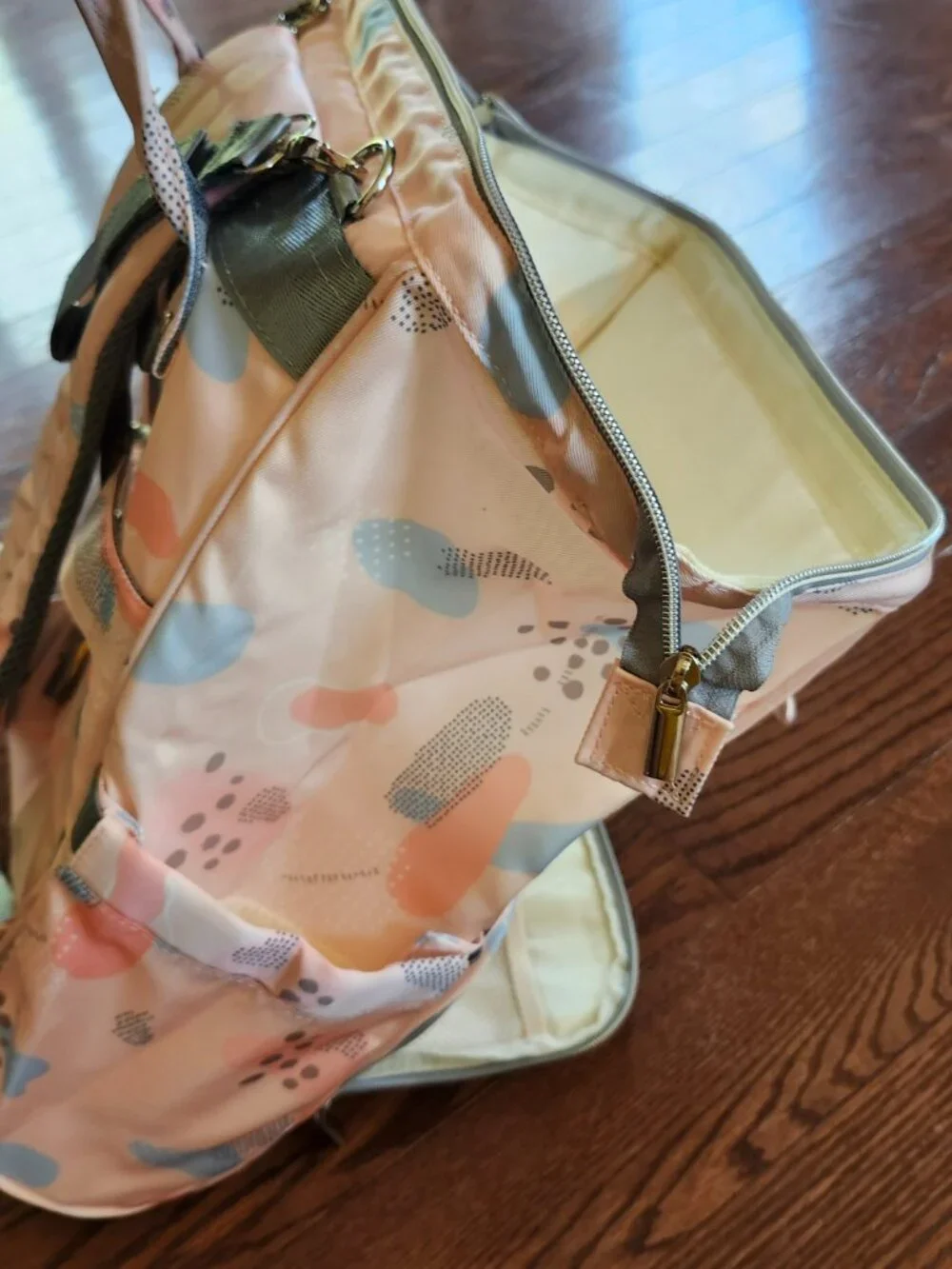 Baby Diaper Bag Backpack Large Capacity Pink Travel Mommy Bag Multi Pocket